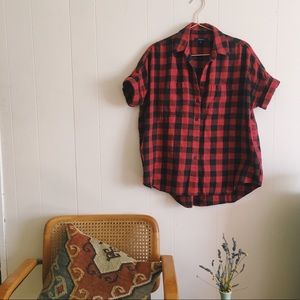 Madewell flannel courier shirt in buffalo check